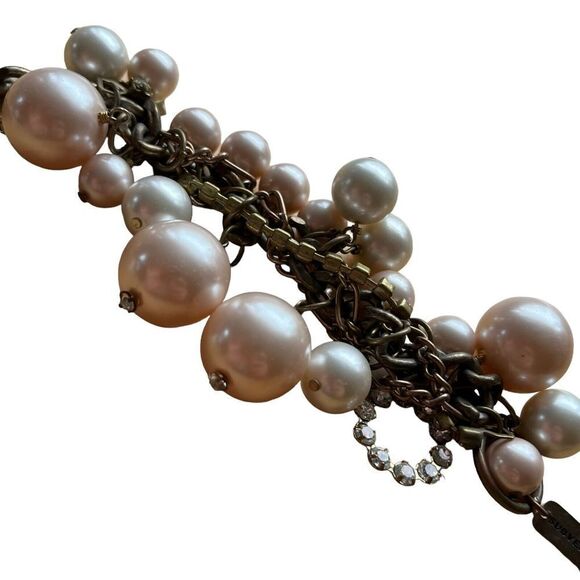 Subversive Pearl Wonder Wrist Chain Bracelet Round Small Crystal Beads Costume - Picture 2 of 10